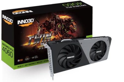 INNO3D GeForce RTX 4060 TWIN X2, 8GB GDDR6