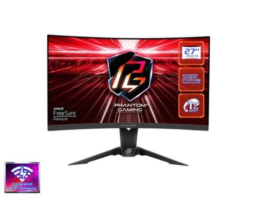 ASRock Gaming Monitor PG27Q15R2A, 27", QHD, VA, 165Hz, 1ms, curved, WiFi Antenna